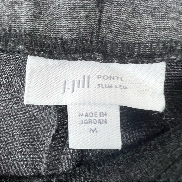 J. Jill Ponte Pants Slim Leg Gray Universally Flattering Women’s Size Medium - Picture 7 of 9